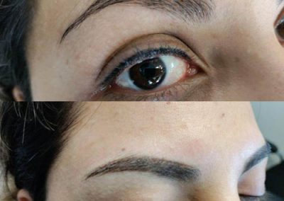 Before and after permanent makeup