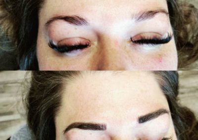 eyebrow tattos before and after