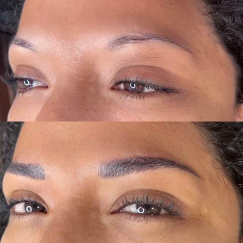 tattoo eyebrows before and after